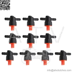 10 x 1/4" Straight In-Line Gas Motorcycle Fuel Shut-off / Cut-off Valves Petcock