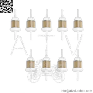 10PACK 6MM x 8MM 1/4" 5/16" INLINE FUEL GAS FILTER For LAWN MOWER Car Motorcycle
