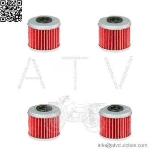 Honda TRX450R TRX450ER HiFlo Oil Filter HF116 TRX 450R 450ER - Pack of 4