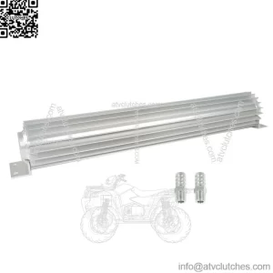 18" Dual Pass Aluminum Finned Transmission Oil Cooler w/ 1/4" NPT fittings