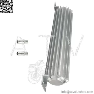 12" Dual Pass Aluminum Finned Transmission Oil Cooler w/ 1/4" NPT fittings