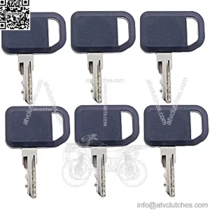 6PCS Ignition Keys AM131841 for Bobcat Gehl John Deere Gator Mower Tractor 300 400 GT GX LX Series 130 160 165 4X2 6X4 L172 L186