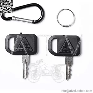 Aree Replacement for John Deere Gator Ignition Keys Bobcat,AM131841,130 160 165, Gehl, Multiquip with Keychain, 2 Pack