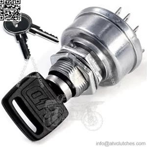 Premium Ignition Switch fits John Deere Gator 4x2 4x4 6x4 SR95 Military CS CX TH TS TX RSX XUV RSX850i RSX860i XUV620i XUV625i XUV825i XUV850D Sport Turf E-Gator HPX w/ 3 Keys & Carabiner