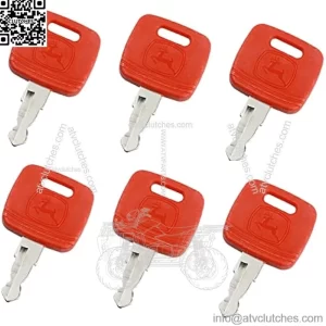 Ignition Key RE183935 RE71557 Key Replacement for J-OHN Deere Tractor 2038R 5320 3120 3320 3720 4210 4320 4510 4710 5045E 5103 5203 7130 7230 8330 7810 9510 and 4730(Pack of 6)