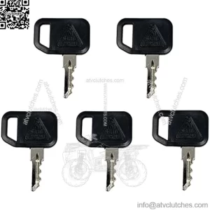 AM131841 Ignition Key for John Deere 300 400 GT GX LX 130 160 165 Gator 4X2 6X4 622 600 1800 2020 2030A 850D 855D (5), Black