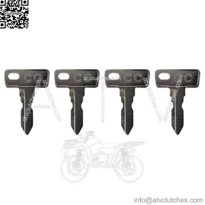 (4) Club Car DS 1982+ Gas/Electric Golf Cart Key Replacement Ignition Keys