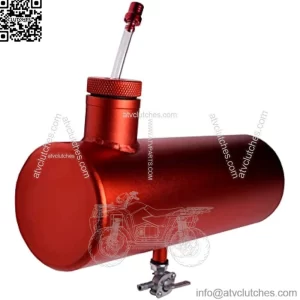 Aluminum Mini bike Gas Fuel Tank Cylinder 4x11" for Coleman Baja Montser Mega moto Predator Hemi non 212 Engine, Massimo Axis RealTree Motovox Mototec Dirt Gas Bike, Go Kart Parts (Red)