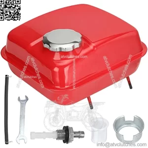 Gas Fuel Tank for Hemi Predator 212cc 196cc 5.5hp 6.5hp Coleman CT200U CT200U-EX BT200X RB200 KT196 Massimo Baja Warrior MB200 GX160 GX200 Mini Bike Go Kart Clone Ghost Engine Parts Red