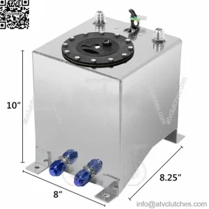 2.5 Gallon / 10L Fuel Cell Tank Aluminum Racing Drift W/ Level Sender
