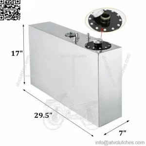 Slim Aluminum Race Drift Fuel Cell Gas Tank+level Sender 17 Gallon 64L