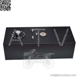 15 Gallon Race Fuel Cell Gas Tank w/ Level Sender 60L Top-Feed Slim Aluminum