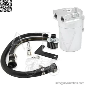05032 Engine Oil Breather Pot with Air Filter # Silver