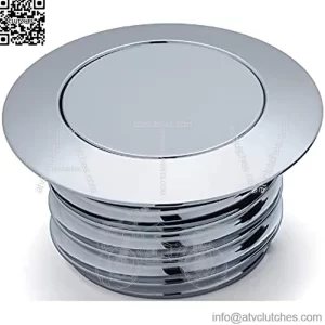 Harley Flush Pop-up Gas Storage Cap,Motorcycle Clockwise Fuel Gas Oil Tank Cap, Silver Pop-up Gas Cap for 1982-2018 Vented Fuel Tank