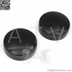 Replica Black Eaton Style Gas Fuel Petrol Cap Set Harley Knucklehead Panhead (For: Harley-Davidson)