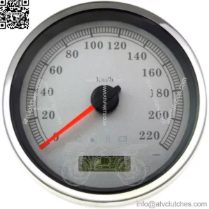 5" Programmable Electronic Speedometer White KM/H Harley FLHR Softail Dyna 04-13 (For: Harley-Davidson)