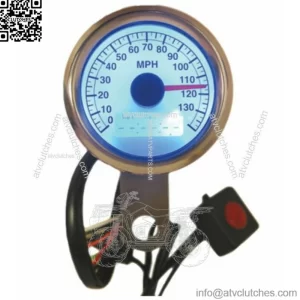 Hard Drive 48mm Mini Electronic Speedometer Speedo White Face LED Harley Chopper (For: Harley-Davidson)