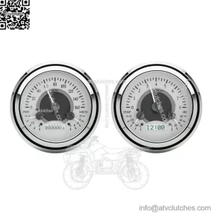 47-53 Chevy GMC Truck Analog Dash Gauge Silver White VHX-47C-PU