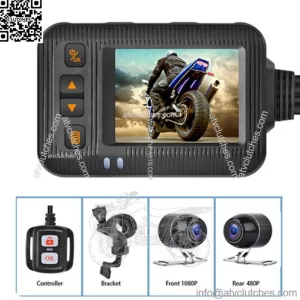 Dash Cam Motorcycle DVR Front Rear View Dual Camera Video Recorder IP65h0 (For: Polaris Ranger 400)