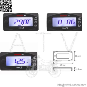 digital thermometer blue Koso mini 3 z czujnikami