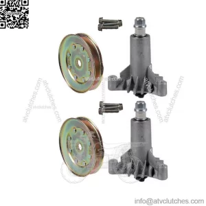 (2) 42" MOWER DECK MANDRELS 130794 PULLEYS 173436" For CRAFTSMAN