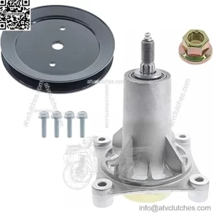 532192870 Spindle Assembly, 332516B Spindle Pulley for Husqvarna 42 46 48 54 Inch Deck Z254 YTH24K48 YTH22V46 532192870 192870 with Nut Bolts