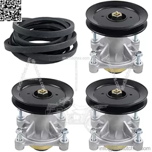 3Pack 532174356 Spindle Assembly with 539113962 Spindle Pulley 539117245 Belt for Husqvarna RZ4623 RZ5424 RZ4619 EZ 17 EZ 21 RZ 4622 RZ 46I LSZ 4622 RZ 4620 Z 246 RZ 4621 Zero Turn