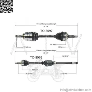 2X FRONT CV JOINTS AXLE SHAFT SHAFTS FOR TOYOTA 1996-2000 (For: Toyota)