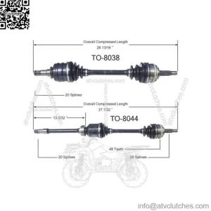 Fits Toyota Camry Solara 2X CV Axle Shaft Front Left Front Right (For: Toyota)
