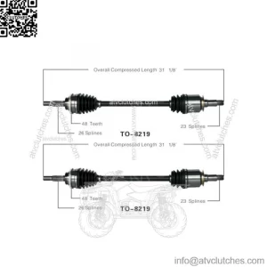Rear Right CV Axle Shaft 2x for 2004 till 2007 Toyota Highlander (For: Toyota)