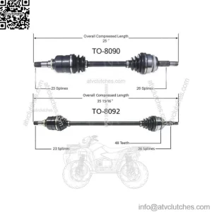2X Front Left Right CV Axle Shaft Joint For Toyota Corolla 2006 2005 (For: Toyota)
