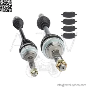 Front For 1999-2001 Toyota Solara SE 2.2L CV Axle Shaft + Brake Ceramic Pads (For: Toyota)