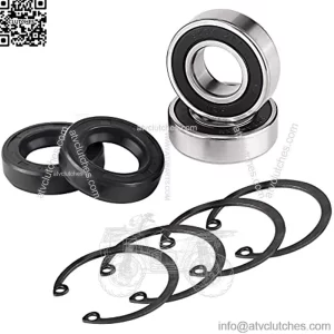 Golf Cart Rear Axle Bearing & Seal Kits Fits EZGO Marathon, Medalist & TXT/RXV Electric Carts 1978 UP, Bearing Shaft Kit Replace OEM# 611931, 620343, 70181-G01,15112G1, 230-889, 82705-78