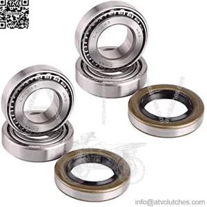 Golf Cart Front Wheel Hub Bearings & Oil Seals Kit for EZGO TXT 1976 UP Gas & Electric,OEM# 50892-G1,25146-G1, 70895G01(2 Sets)