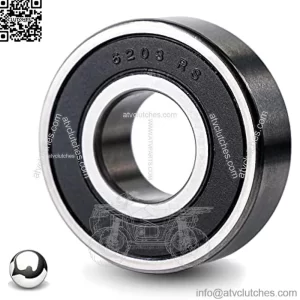 2 Jackshaft Bearings w/Grease for Coleman CT200U BT200X CT200U-EX RB200 196cc Mini Bike,Baja MB200, Massimo MB200, Realtree RT200 6203RS(Pack of 2)