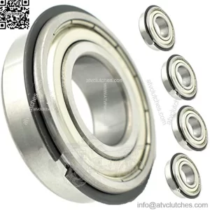 (4 Pack) Front Wheel Bearings John Deere Gator CS, CX, TE, TH, 6x4, E-Gator w/Steel Seals 25mm - Compatible with John Deere