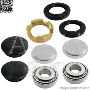 Swingarm Bearing Seals Lock Nut & Cap Kit For Honda TRX300 FourTrax 300 2x4/4x4 (For: Honda)