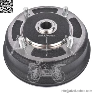 Front Brake Drum for 2001-08 Kawasaki Mule 3000 3010 3020 4000 4010 Gas Diesel (For: More than one vehicle)