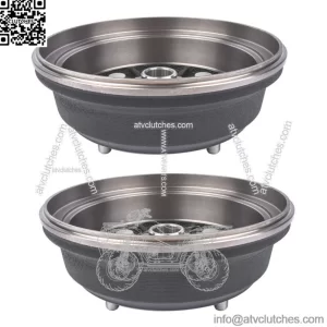 Pair Front Brake Drums for Kawasaki Mule 3000 3010 4000 4010 KAF950E 4x4  Diesel