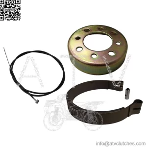 4 Inch Brake Band, Drum, & Cable Kit Replaces Azusa 225 Manco 4316 B1SB486, 484
