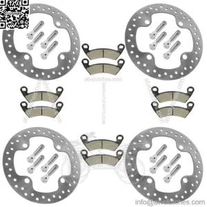 4 Front and Rear Brake Disc w/ Pad for Polaris RZR XP 1000/ RZR XP 4 1000 14-21 (For: Polaris)