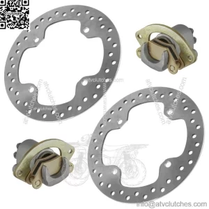 2x Rear Brake Disc & Caliper For Polaris Scrambler XP 1000 2014 (For: Polaris)