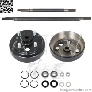 Golf Cart Rear Axle and Brake Hub Drum Assembly Kit For EZGO Elec 1982-UP