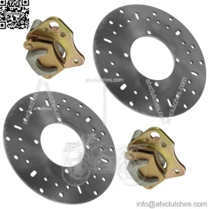 Front Left & Right Brake Caliper & Disc For Polaris Ranger 400 HO 2011 (For: Polaris Sportsman 570)