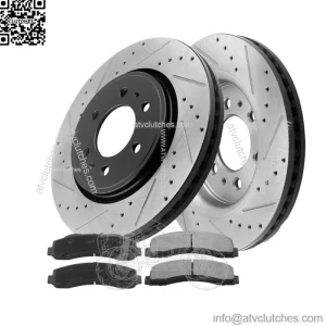 Front Drilled Rotors Ceramic Pads for 2010-2020 Ford F150 Expedition Navigator (For: Ford F-150)