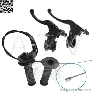 7/8" Handlebar Grip Throttle Cable Clutch Brake Lever For Honda Baja Doodlebug