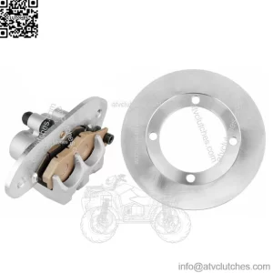 Rear Brake Caliper And Disc Rotor W/Pad For Yamaha Rhino 700 YXR700 4X4 2008-13(For: Yamaha Rhino 700)