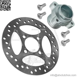 Rear Brake Rotor Disc & Hub For Yamaha Raptor 700 700R YFM700 YFM700R 2006-2013 (For: Yamaha Raptor 700)
