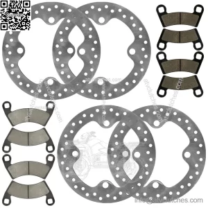 Front And Rear Brake Discs and Pads For Polaris General 1000 XP 1000 2020-2024