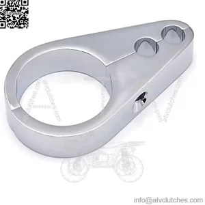 H2315-1.25- 1 1/4" Chrome Brake Clutch Alloy Cable Part Clamp Clip Bar Compatible with Harley Davidson